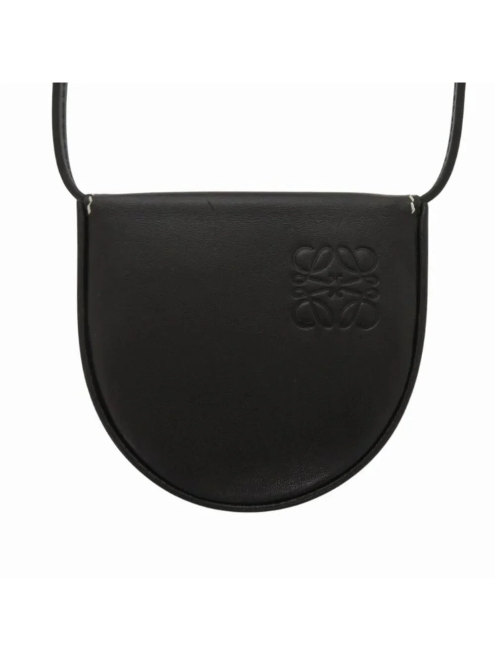 Loewe Anagram Shoulder Strap Calf Black Coin Case